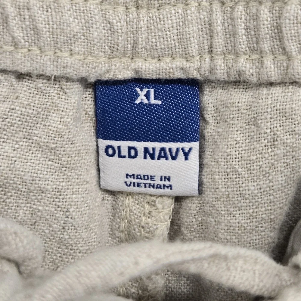 Old Navy Pants Mens XL Loose Taper Linen Blend Chino‎ Lightweight Flax Linen